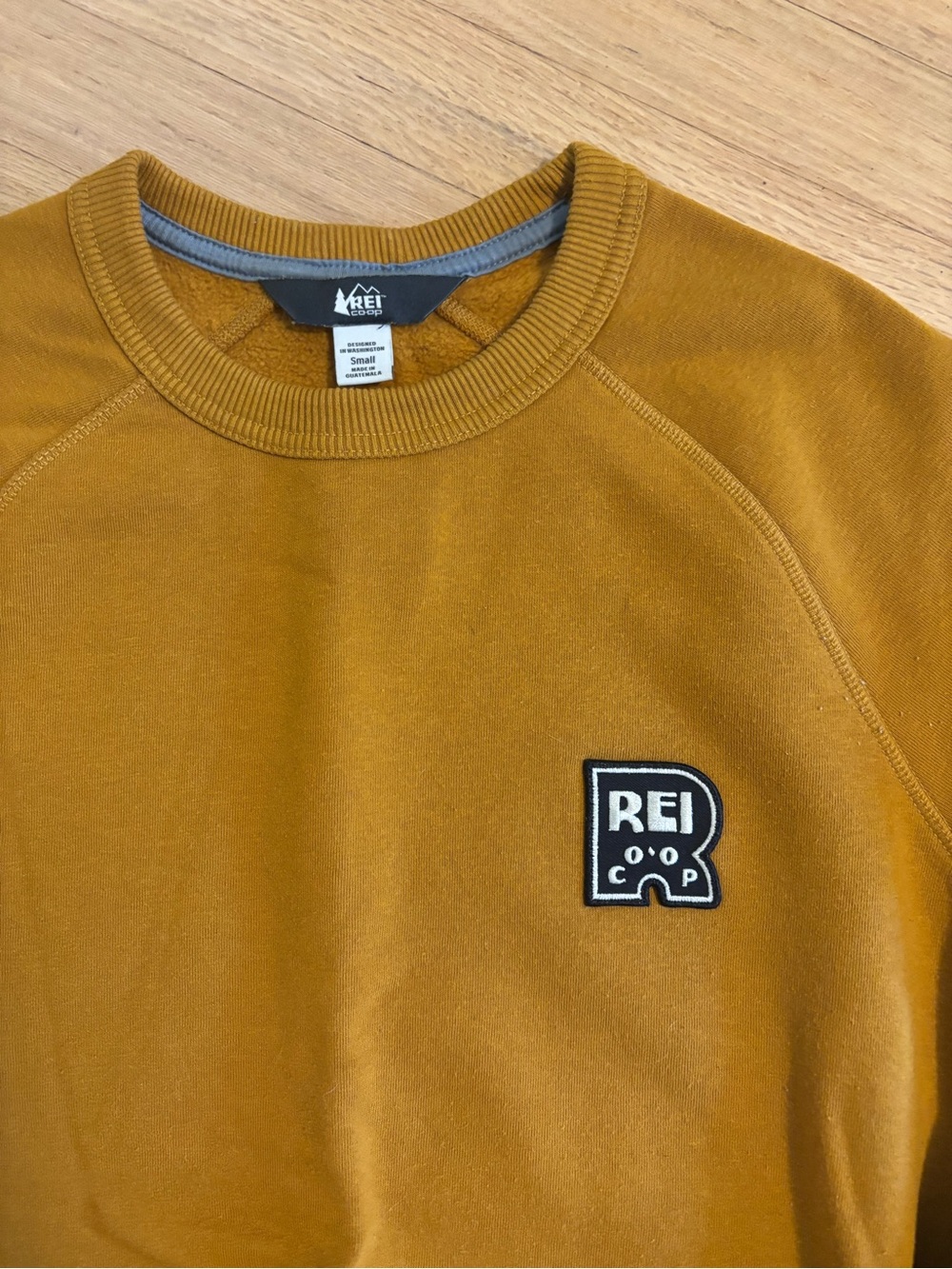 REI Mustard Crewneck Pullover Sweatshirt | Size Small - Picture 2 of 3